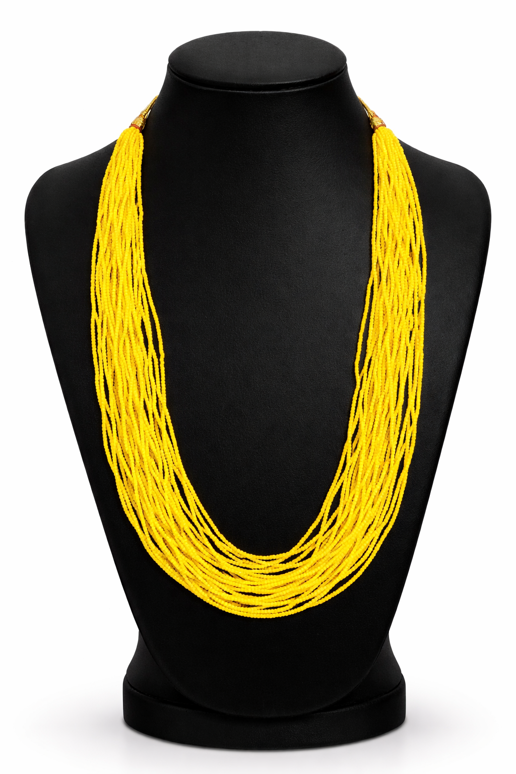 Nepali Yellow Pote 12 Dori Beaded Necklace for Women | Traditional Ethnic Jewellery